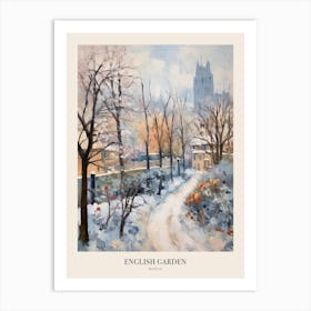 Winter City Park Poster English Garden Munich Germany 2 Art Print