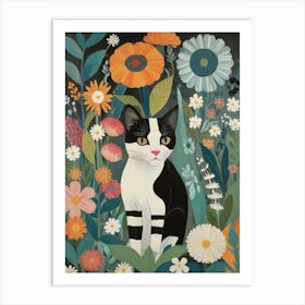 Cat In The Garden 5 Art Print