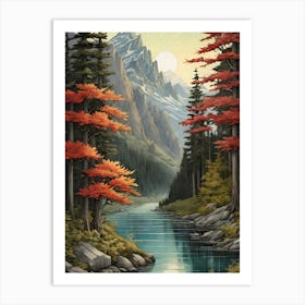 Autumn In The Mountains Art Print