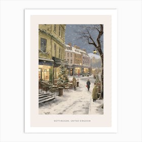 Vintage Winter Poster Nottingham United Kingdom 1 Art Print