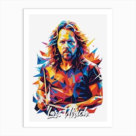 Lars Ulrich Metallica 01 Portrait Music Icon Style WPAP Pop Art Art Print