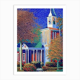 Lynn, City Us  Pointillism Art Print