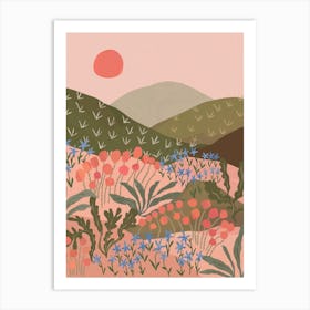 Wildflowers On The Hill Art Print