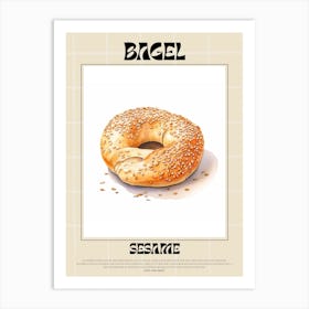 Sesame Bagel 5 Art Print