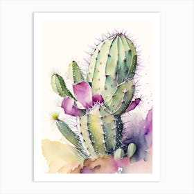 Prickly Pear Cactus Storybook Watercolours 1 Art Print