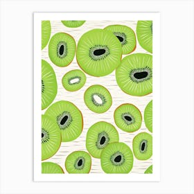 Kiwi Fruit Summer Illustration 2 Art Print