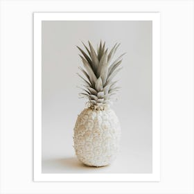 White Pineapple Art Print