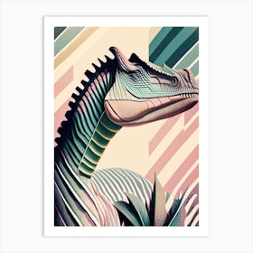 Lesothosaurus Pastel Dinosaur Art Print