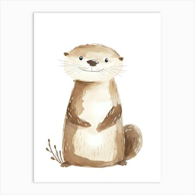 Cute Otter Art Print