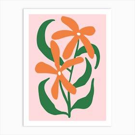 Orange Flowers 1 Art Print