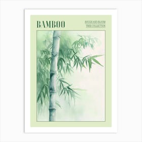 Bamboo Tree Atmospheric Watercolour Painting 3 Poster Art Print