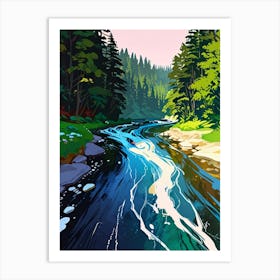 River In The Forest 2 Art Print