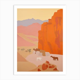 Gobi Desert   Asia, Contemporary Abstract Illustration 2 Art Print