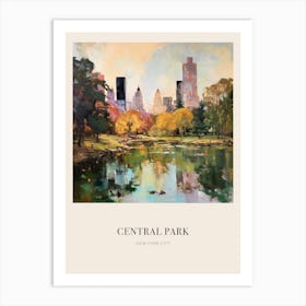 Central Park New York City  2 Vintage Cezanne Inspired Poster Art Print