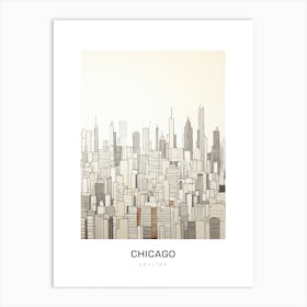 Chicago Skyline 5 B&W Poster Art Print