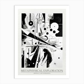 Metaphysical Exploration Abstract Black And White 5 Poster Art Print