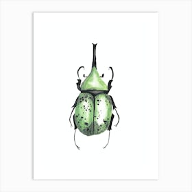 Rhinoceros Beetle Art Print