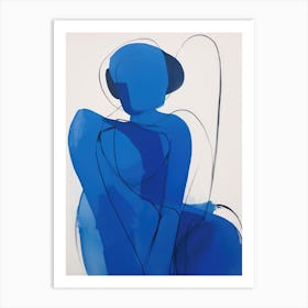 'Blue Woman' 2 Art Print