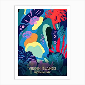 Virgin Islands National Park Travel Poster Matisse Style 2 Art Print