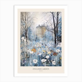 Winter City Park Poster English Garden Munich Germany 1 Art Print