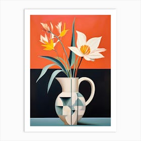 Abstract Flowers In A Vase 1 Art Print