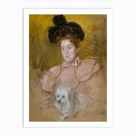 Woman In Raspberry Costume Holding A Dog, Hirshhorn Museum And Sculpture Garden, Mary Cassatt Art Print