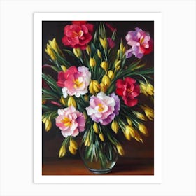 Freesia Still Life Oil Painting Flower Art Print