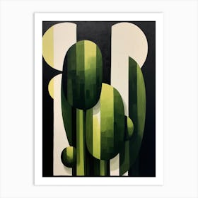 Modern Abstract Cactus Painting Carnegiea Gigantea Cactus 6 Art Print