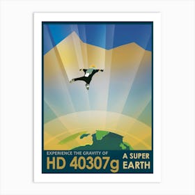 Super Earth Hd 400g Space Vintage Poster Art Print