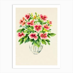 Alstromeria Vintage Flowers Flower Art Print