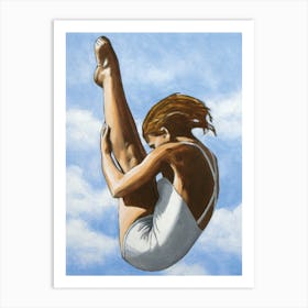 Woman High Diving Art Print