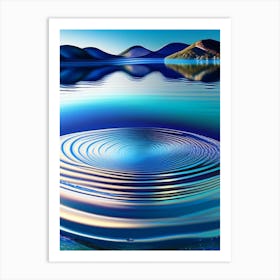 Water Ripples, Lake, Waterscape Holographic 2 Art Print