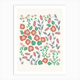 Dreamy Garden [cream] Art Print