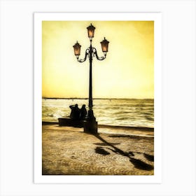Sunset Over The Lagoon Venice Art Print