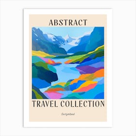 Abstract Travel Collection Poster Switzerland 1 Art Print