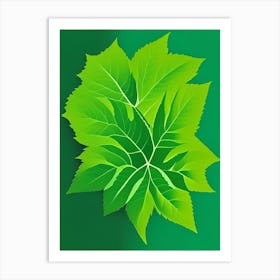 Lemon Balm Leaf Vibrant Inspired 2 Art Print