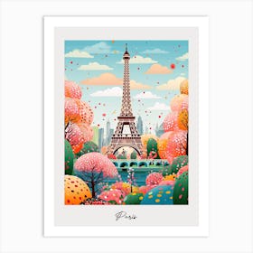 Poster Of Paris, Illustration In The Style Of Pop Art 2 Art Print