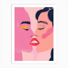 Kissing 8 Art Print