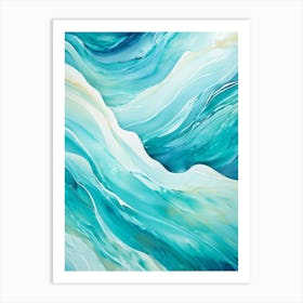 Abstract Rendition Of A Summer Day On A Tropical Glacier Brushed By The Wind With Maritime Patterns (4) Art Print