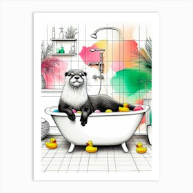 Otterly Relaxed Art Print