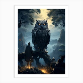 Owl art Art Print