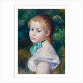 Head Of Young Girl, Pierre Auguste Renoir Art Print