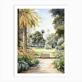 Royal Botanic Garden Sydney Australia Watercolour 2  Art Print