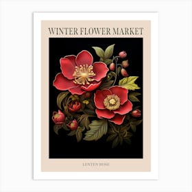Lenten Rose 1 Winter Flower Market Poster Art Print