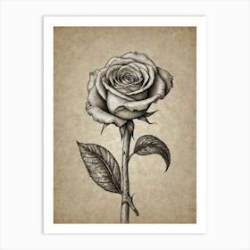 Rose Tattoo Art Print