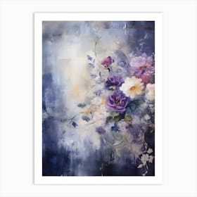 Vintage Moody Flowers 9 Art Print