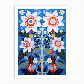 Flower Motif Painting Passionflower 3 Art Print