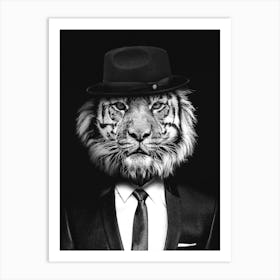 Tiger In A Suit Art Print