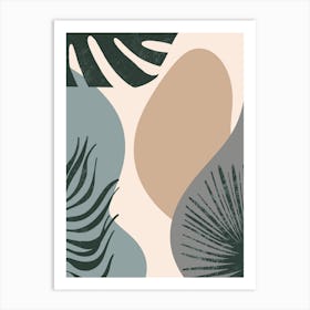 Abstract Tropical Leaves 11 Art Print