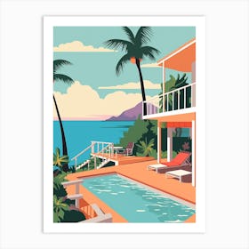 Virgin Islands 1 Travel Illustration Art Print